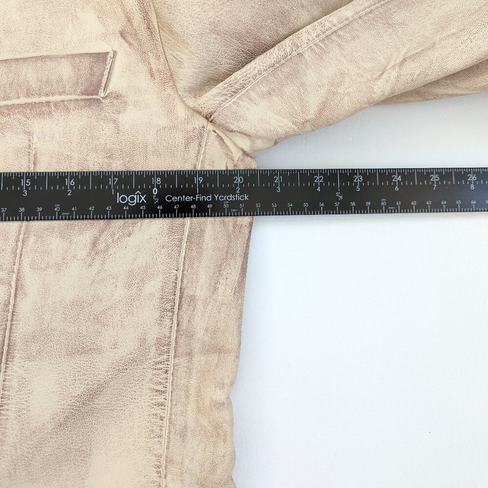 Vintage Men's Weathered Western Leather Blazer Large - Picture 6 of 13